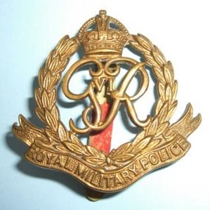 Scarce Royal Military Police ( RMP ) GVI Brass Gilding …