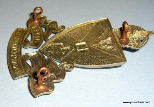 Edinburgh University OTC Training Corps ( T.A.) Large White Metal Glengarry Badge, King's Crown 1951- 1953 only — image 5