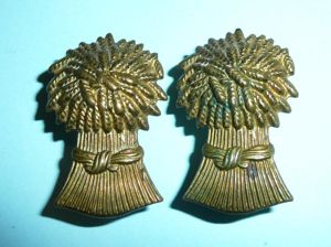 Lothians & Border Horse Yeomanry Pair of Gilding Metal Collar …