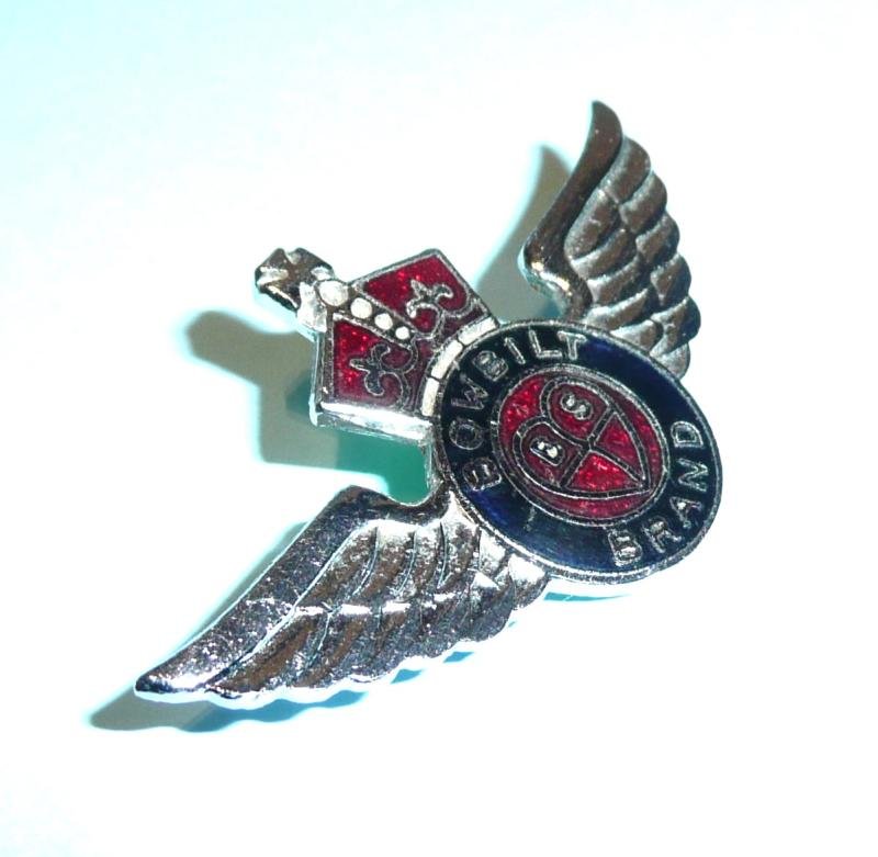 WW2 Home Front - Bowlit Brand Chrome and Enamel Lapel Pin Badge Brooch — image 2