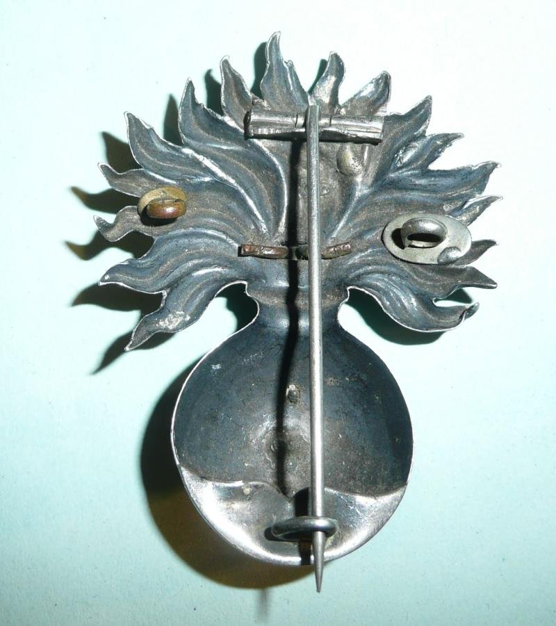 Victorian 5th Fusiliers / Northumberland Fusiliers Officers Silver & Gilt Mess Dress Shoulder Badge Ornament — image 2