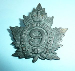 WW1 Canada - 9th Lloydminster Mounted Rifles (Saskatchewan) Canadian Expeditionary …
