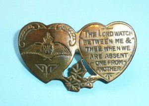 WW2 Royal Air Force (RAF) Mizpah Sweetheart Gilt Brooch Pin …