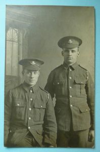 WW1 Original Postcard Black and White Portraits - Worcestershire Regiment …