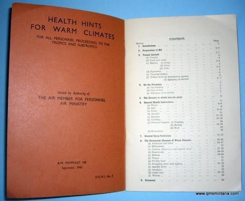 Original WW2 1943 Publication - Health Hints for Foreign Climates - Ministry of Aviation — image 2