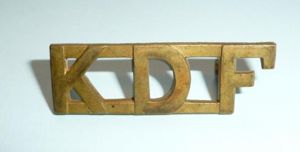KDF Kenya Defence Force Brass Shoulder Title - UK Maker