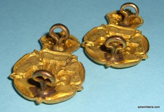 WRAC Women's Royal Army Corps Officer's Matched Pair of Gilt Collar Badges — image 3