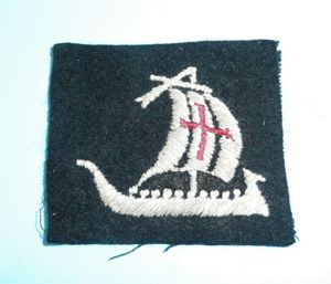 WW2 - 5th Corps Embroidered Cloth Formation Sign