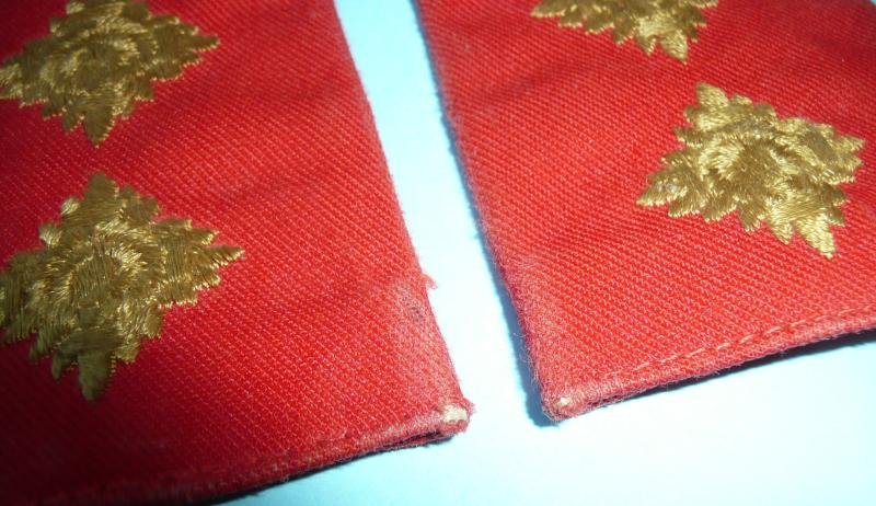 QARANC Queen Alexandra's Royal Army Nursing Corps Matched Pair of Officer's Embroidered Cloth Shoulder Slides Slip-Ons — image 2