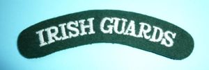 The Irish Guards Woven White on Green Felt Cloth Shoulder …