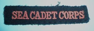 British Sea Cadet Corps (SCC) Woven Red on Black Cloth …