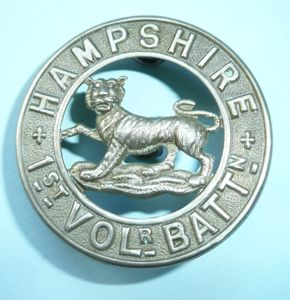 1st Volunteer Battalion The Hampshire Other Ranks White Metal Helmet …