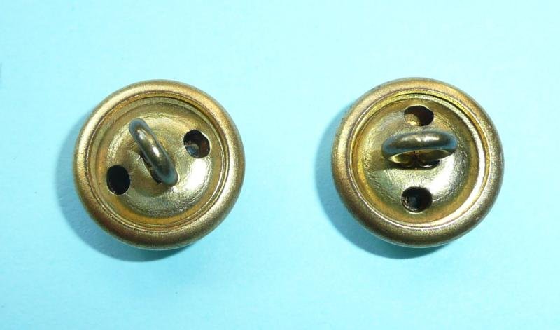 Royal Army Ordnance Corps (RAOC) Pair of Mounted Silver Plated and Gilt Cap Buttons — image 2