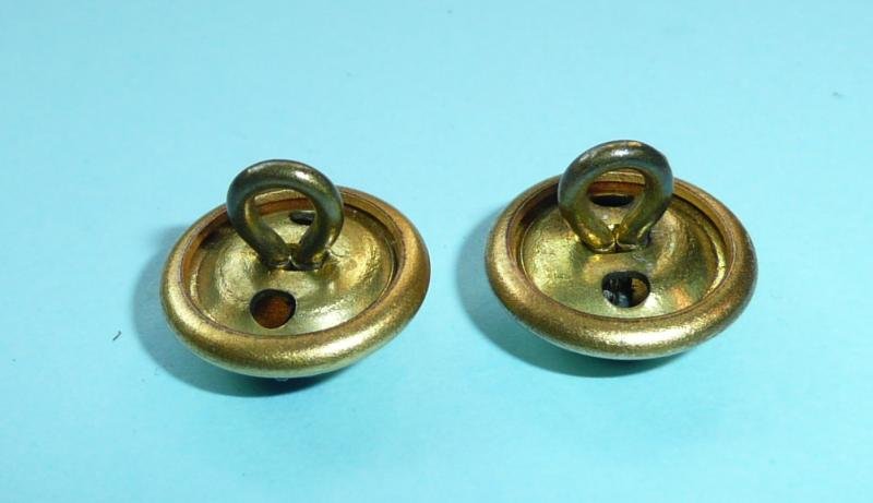 Royal Army Ordnance Corps (RAOC) Pair of Mounted Silver Plated and Gilt Cap Buttons — image 3