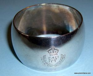 Royal Air Force Silver Plated Napkin Ring - For fine …