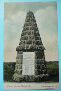 Boer War Memorial Coloured Postcard - Carter's Ridge Memorial 1899 …