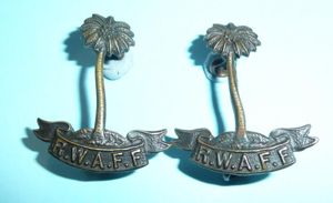 RWAFF Royal West African Frontier Force Pair of Officers Bronze …