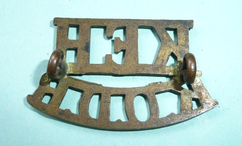 KEH / KODR King Edwards Horse / The Kings Overseas Dominions Regiment Brass Shoulder Title — image 2