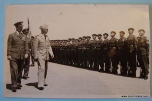 'Ike' - American General Eisenhower reviews a smart looking British …