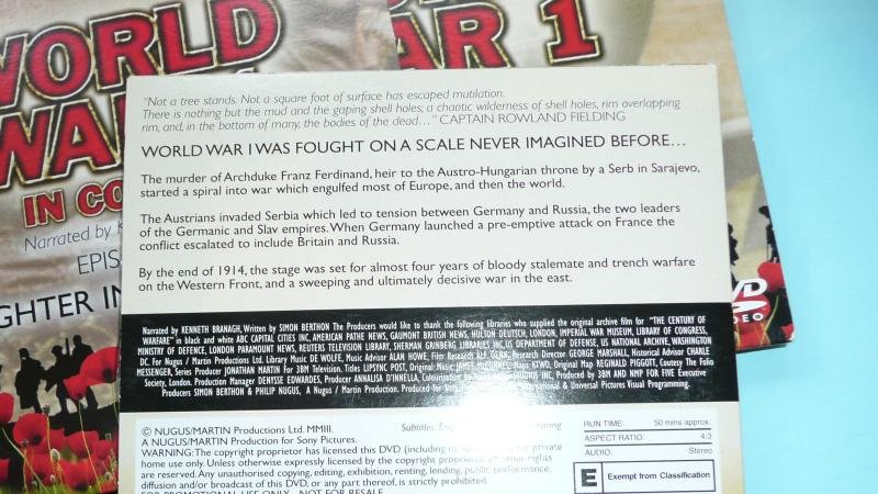 All 7 parts / episodes of the WW1 World War 1 in Colour DVDs - Daily Mail Issue — image 2