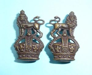 Pair of Matched Facing Officer's OSD Bronze Collars of the …