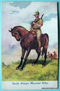 WW1 Art Postcard - South African Mounted Rifles - Slouch …