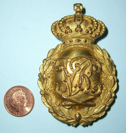 Superb Victorian Generals Horse Furniture Bit Boss Fire Gilt Badge — image 2