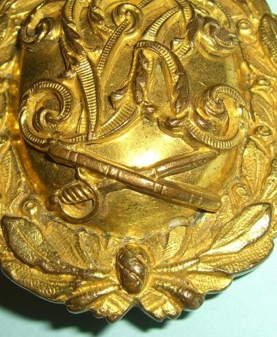 Superb Victorian Generals Horse Furniture Bit Boss Fire Gilt Badge — image 3