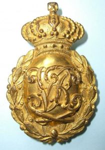 Superb Victorian Generals Horse Furniture Bit Boss Fire Gilt Badge