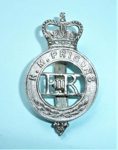 H M Prisons Officer's Anodised Aluminium AA Cap Badge - …