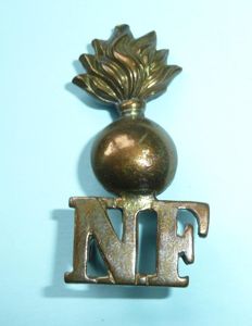 Damaged One Piece Grenade with NF - Northumberland Fusiliers