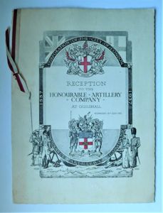 Honourable Artillery Company (HAC) London Guildhall Reception Pamphlet 1537 - …