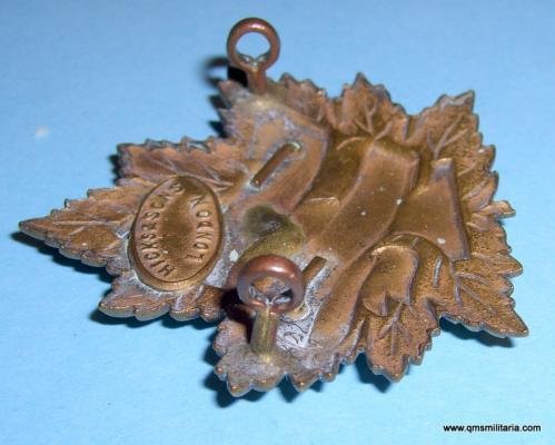 WW1 Canadian 1st British Columbia Bn CEF bi-metal cap badge - Hicks London — image 5