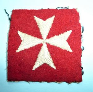 WW2 British Troops Malta Garrison Printed Cloth Formation SIgn