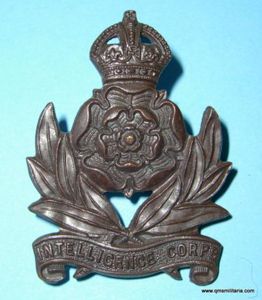 Intelligence Corps - Officer's OSD Bronze Cap Badge with Blades …