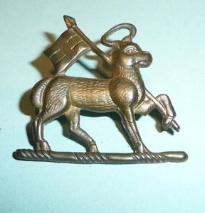 Queens (Royal West Surrey Regiment) Other Ranks Brass Collar Badge, …