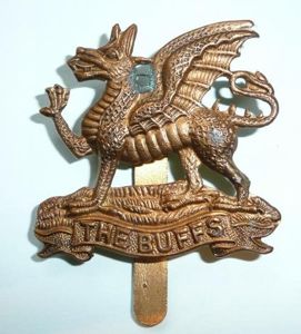 The Buffs ( East Kent Regiment ) Brass Gilding Metal …