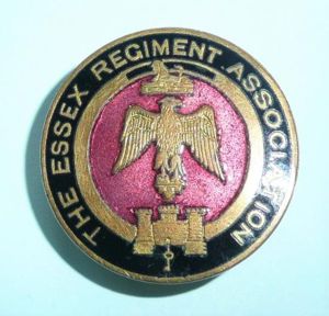 Essex Regiment Old Comrades Association (OCA) Brass and Enamel Lapel …