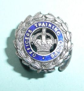 WW1 Officers Training Corps (OTC) Mufti Silver and Enamel Buttonhole …