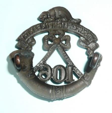 Canadian 106th Winnipeg Light Infantry Bronze Collar Badge — image 2