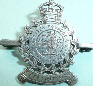 106 RFC / RAF Bomber Squadron Engraved Silver Sweetheart OCA …