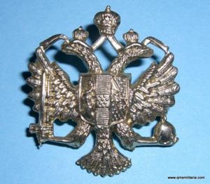 Queens Dragoon Guards White Metal Cap Badge