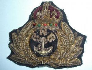 WW1 era Royal Naval Reserve RNR Officers Padded Bullion Cap …