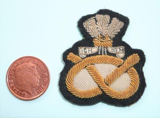 The Staffordshire Regiment (Prince of Wales's) Officers Embroidered Bullion Beret Badge, Holland Patch — image 2