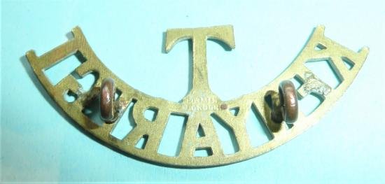 T / Kenya Regiment One Piece Brass Shoulder Title — image 2