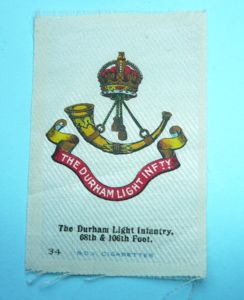 WW1 Durham Light Infantry (DLI) BDV Cigarette Card Silk - …