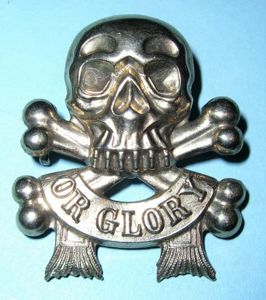 17th / 21st Lancers NCO White Metal Arm Motto Chad