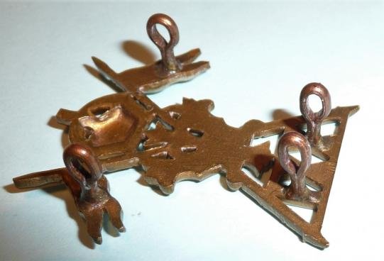 21st ( Empress of India's ) Lancers Other Ranks Bi-Metal EDVII Issue Cap Badge - 4 lugs — image 5