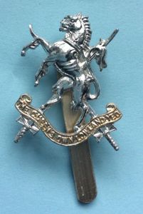 Queens Own Lowland Yeomanry Staybrite Anodised Aluminium Cap Badge - …
