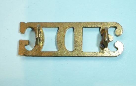 3rd Dragoon Guards 3DG Gilt Brass Shoulder Title — image 2